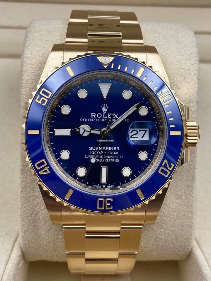 Submariner Date 41mm Blue Dial Yellow Gold 126618LB Unworn 2021.