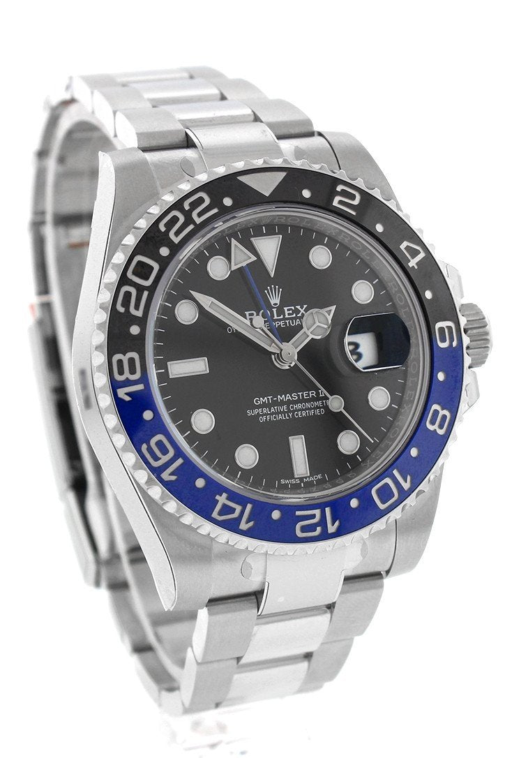 GMT-Master II Batman 40 Black Dial Steel Men's Watch 116710BLNR 116710.