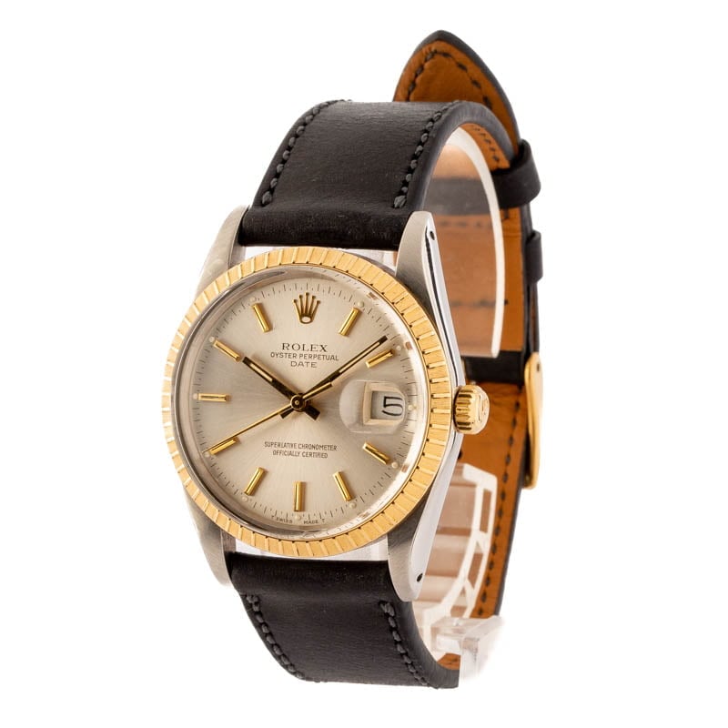 Pre-Owned Rolex Date 15053 Steel & Gold