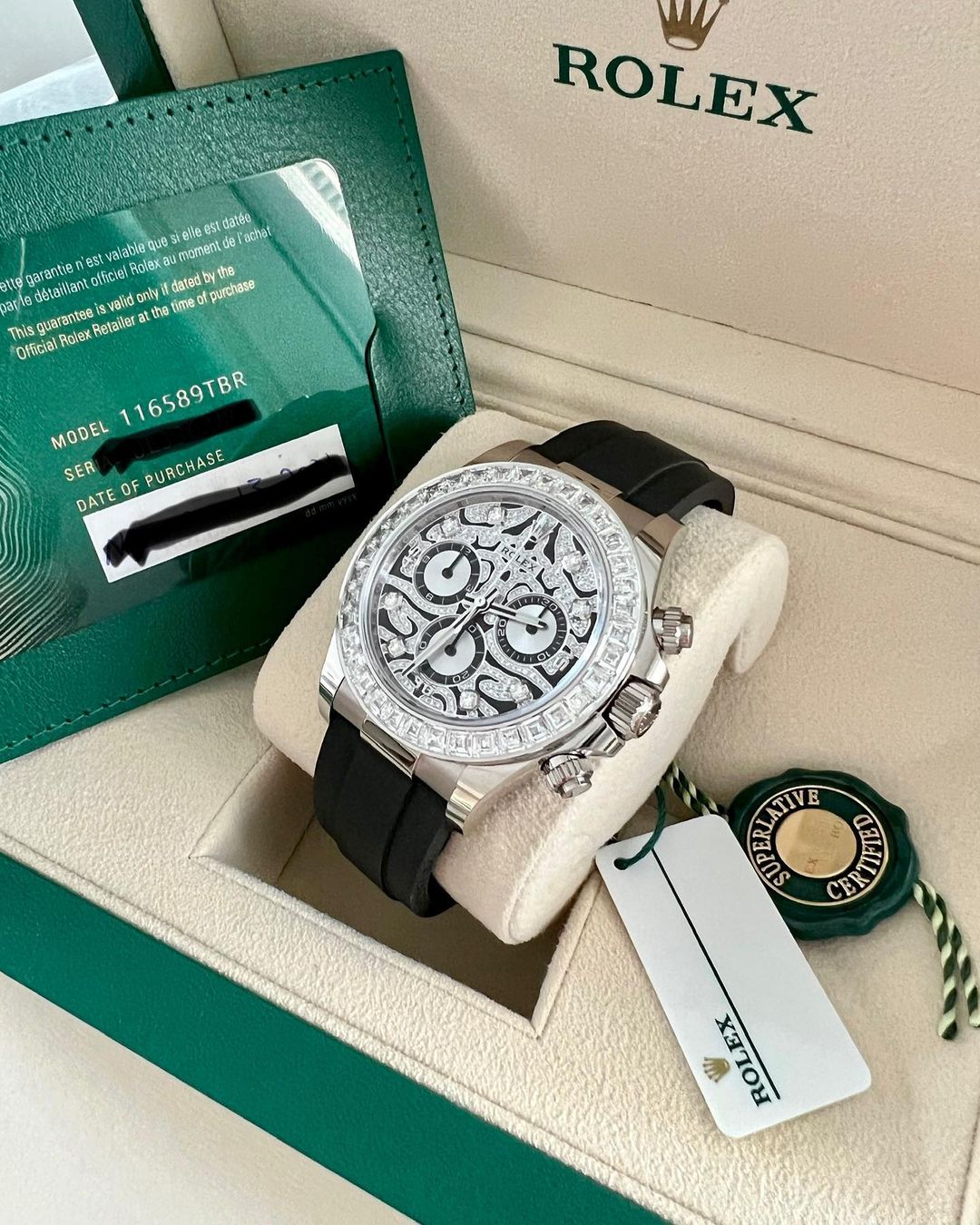 Rolex Daytona 116589TBR "Eye of the Tiger" White Gold UNWORN
