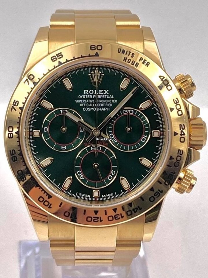 Daytona Yellow Gold Green Dial 116508 Unworn 2020.