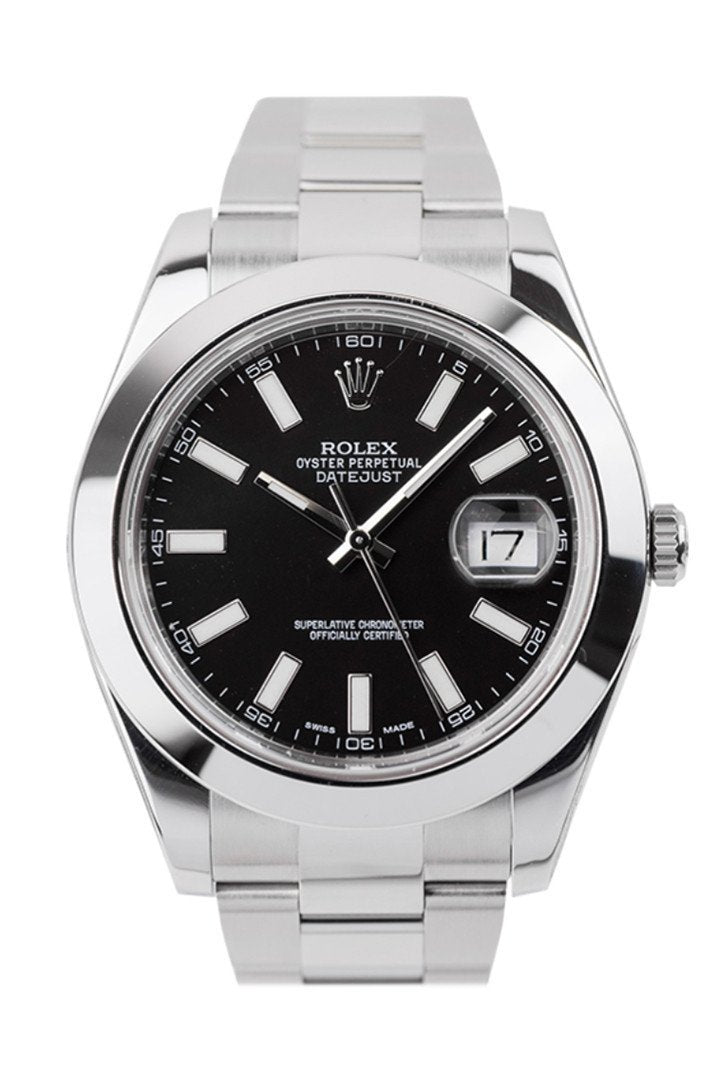 Datejust II Black Dial Stainless Steel Oyster Automatic Men's Watch 116300.