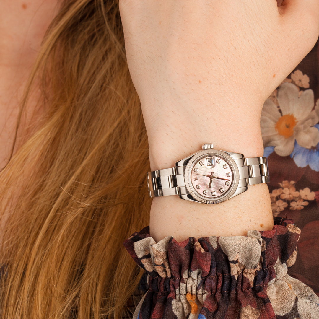 Ladies Rolex Oyster Perpetual 179174 Diamond Dial