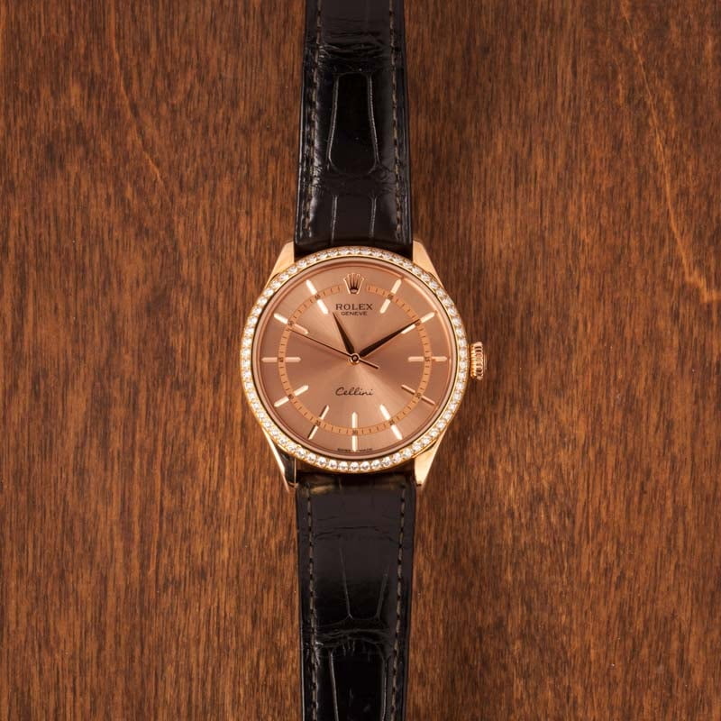 Rolex Cellini 50705 18k Everose Gold