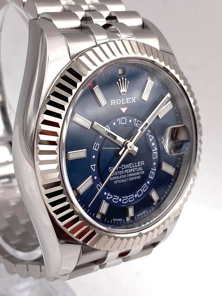 Sky-Dweller Blue Jubilee Bracelet 326934 2021 Unworn.