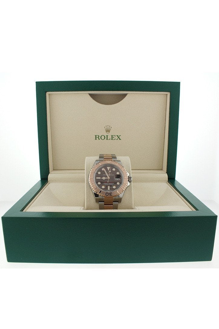 YACHT-MASTER 40 Chocolate Dial 18k Rose Gold Mens Watch 116621.