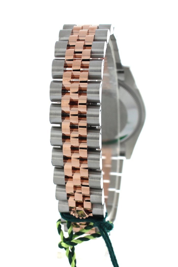 Datejust 31 White Roman Dial Fluted Bezel 18K Rose Gold Two Tone Jubilee Ladies Watch 178271.