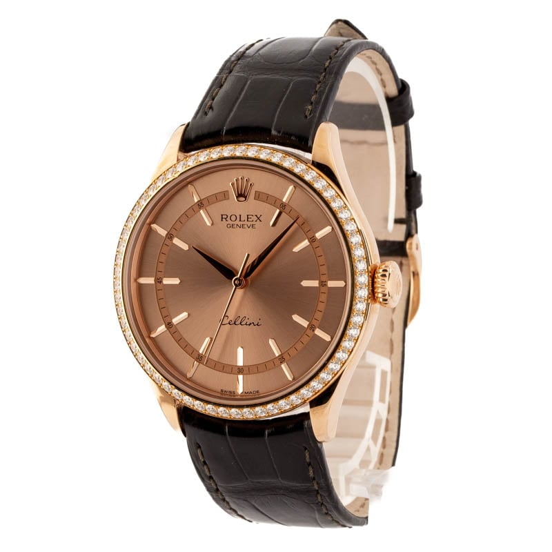 Rolex Cellini 50705 18k Everose Gold