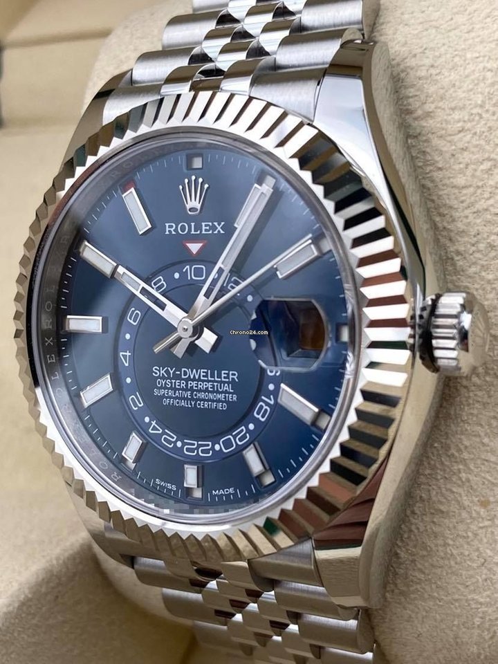 Sky-Dweller Blue Jubilee Bracelet 326934 2021 Unworn.
