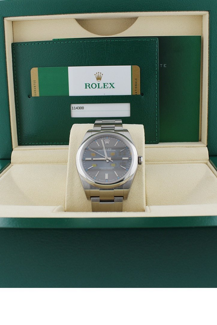 OYSTER PERPETUAL 39 Rhodium Dial Men's Watch 114300.