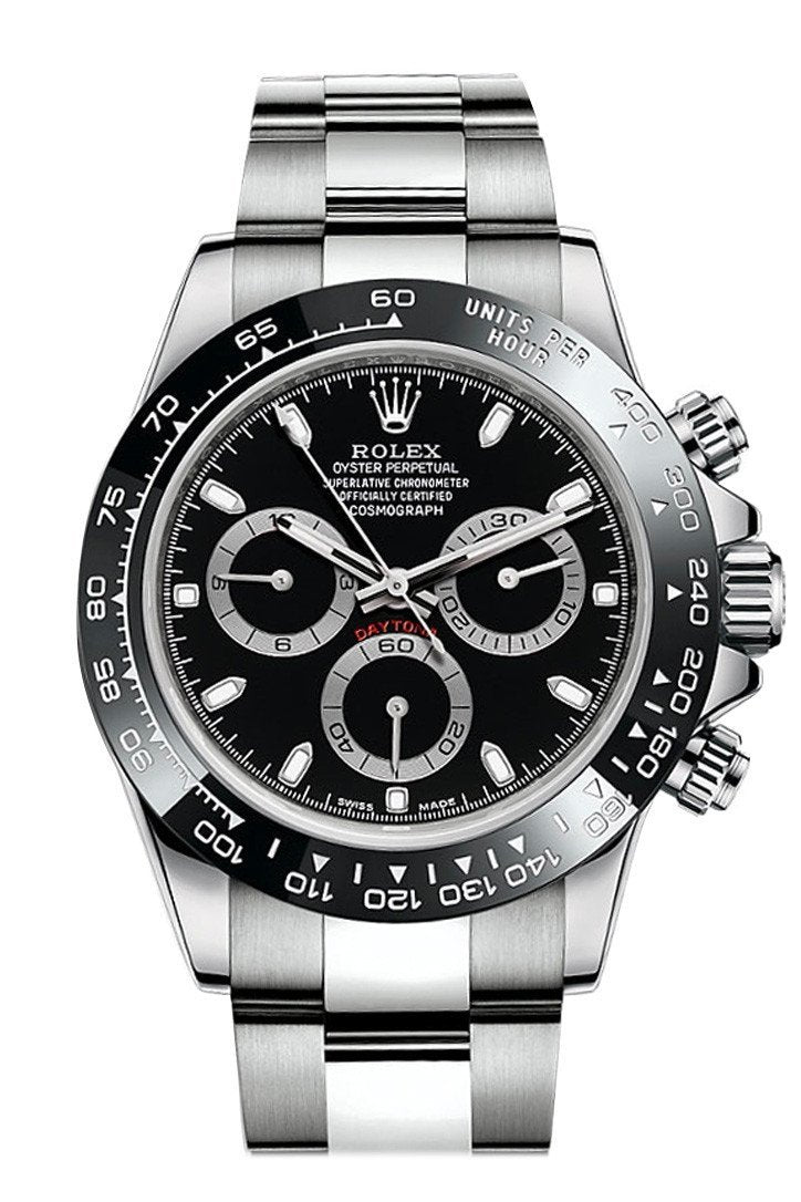Cosmograph Daytona 40 Black Dial Stainless Steel Oyster Men's Watch 116500LN 116500.