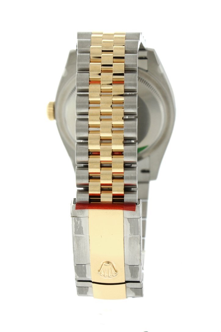 Datejust 36 White Roman Dial Fluted Bezel Jubilee Yellow Gold Two Tone Watch 126233 NP.