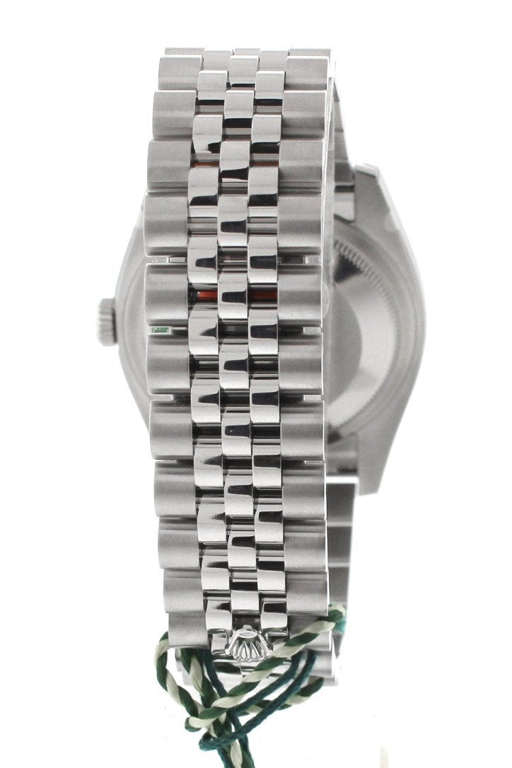 Datejust 36 Black Jubilee design set with Diamonds Dial 18k White Gold Diamond Bezel Jubilee Men's Watch 116244.