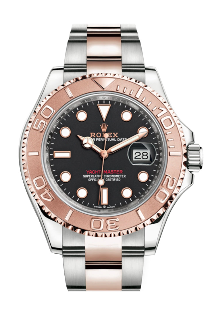 Yacht-Master 40 Black Dial Automatic Men's Steel and 18K Everose Gold Oyster Watch 126621.