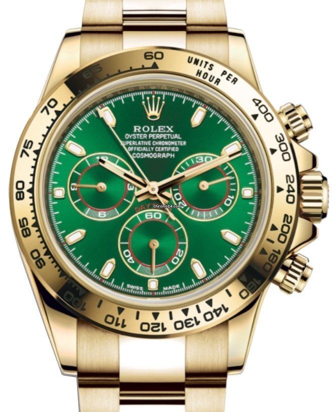 Daytona Yellow Gold Green Dial 116508 Unworn 2020.