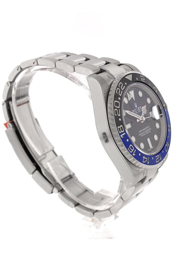 GMT-Master II Batman 40 Black Dial Steel Men's Watch 116710BLNR 116710.