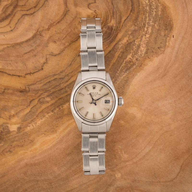 Ladies Rolex Date 6919 Silver Dial