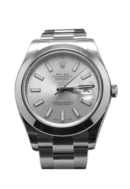 Datejust II 41 Silver Dial Steel Men's Watch 116300.