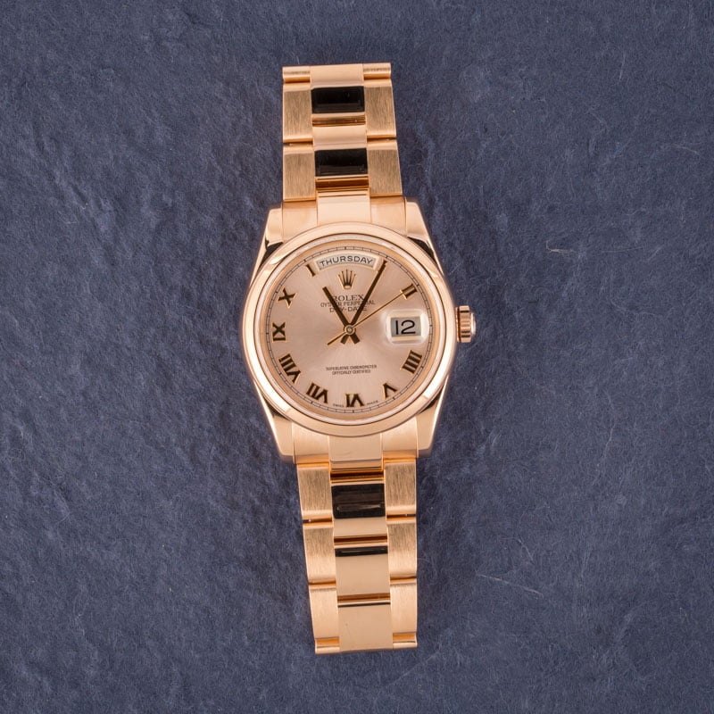 Rolex Day-Date 118205 18k Rose Gold