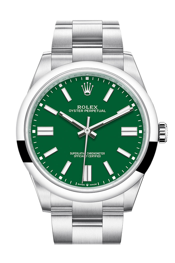 Oyster Perpetual 41 Green Dial Oyster Bracelet Watch 124300.