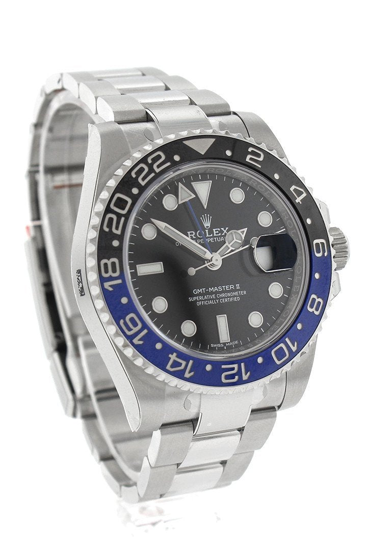 GMT-Master II Batman 40 Black Dial Steel Men's Watch 116710BLNR 116710.