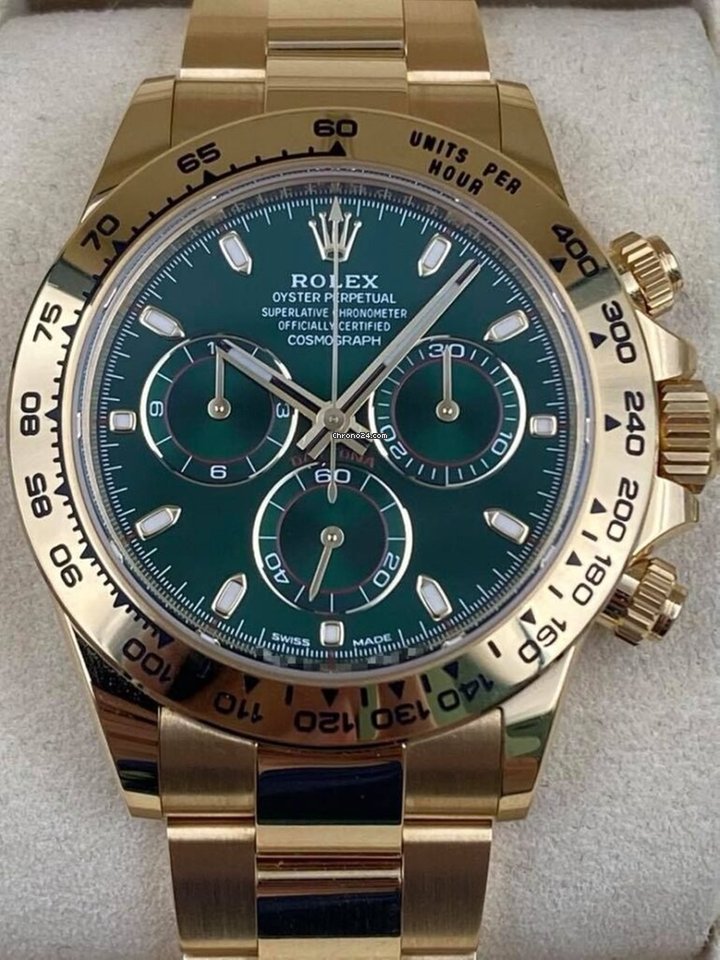 Daytona Yellow Gold Green Dial 116508 Unworn 2020.