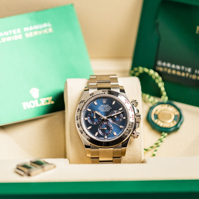 Rolex Cosmograph Daytona 18k White Gold Blue Dial 116509-0071