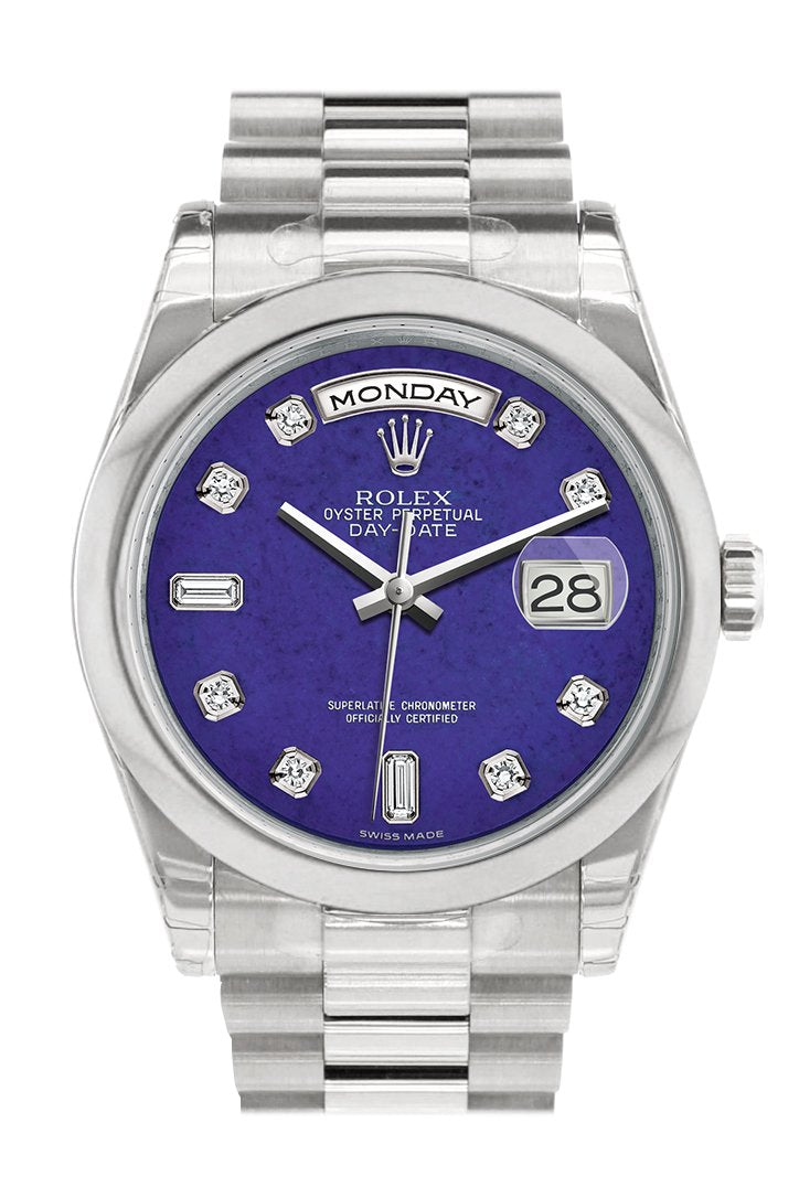 Day Date 36 Lapis Lazuli Diamonds Dial President Men's Watch 118206.