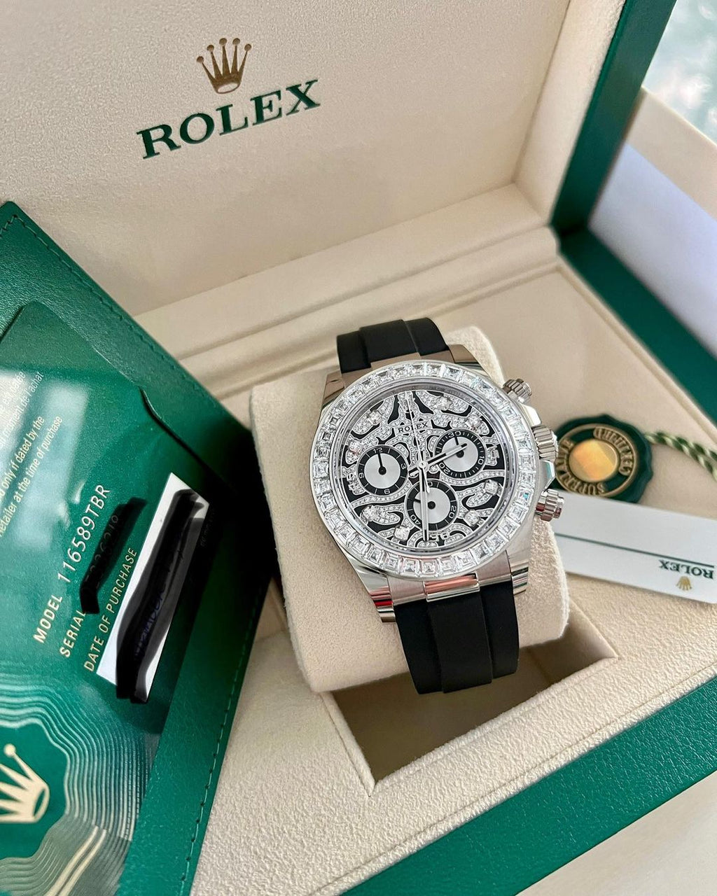 Rolex Daytona 116589TBR "Eye of the Tiger" White Gold UNWORN