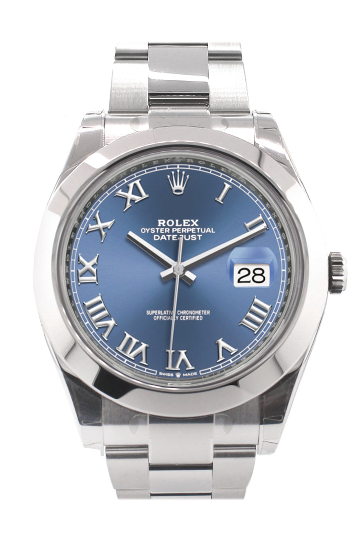 Datejust 41 Blue Roman Dial Automatic Men's Watch 126300.