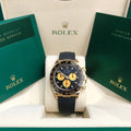 116518 Yellow Gold Cosmograph Daytona 40mm Black Paul Newman Index Dial Black Oysterflex.