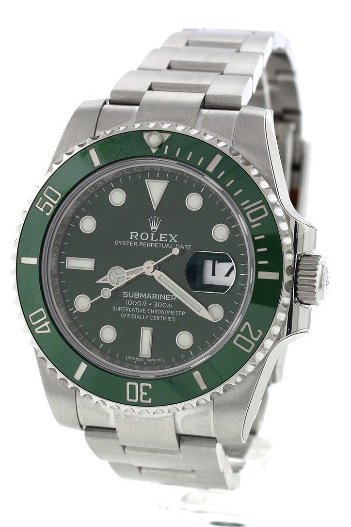 Submariner Hulk Date 40 Green Dial Mens Watch 116610LV 116610.