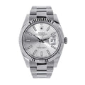 Datejust II Stainless Steel White Gold Silver Index Dial Watch 116334.