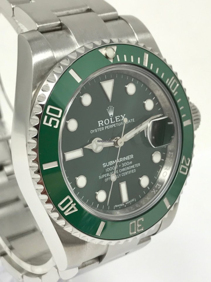 Submariner Date Green Hulk 40mm 116610LV Unworn 2019.