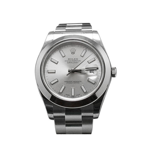 Datejust II 41 Silver Dial Steel Men's Watch 116300.