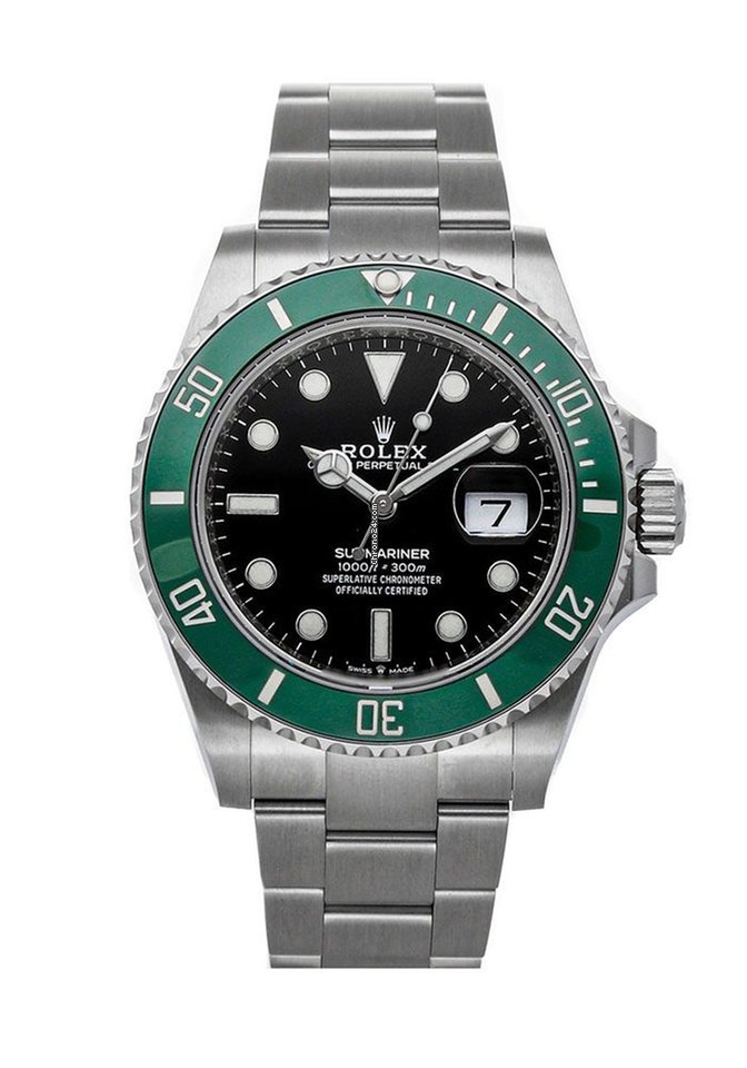 Submariner Stainless Steel Starbucks Black Index Dial Watch.