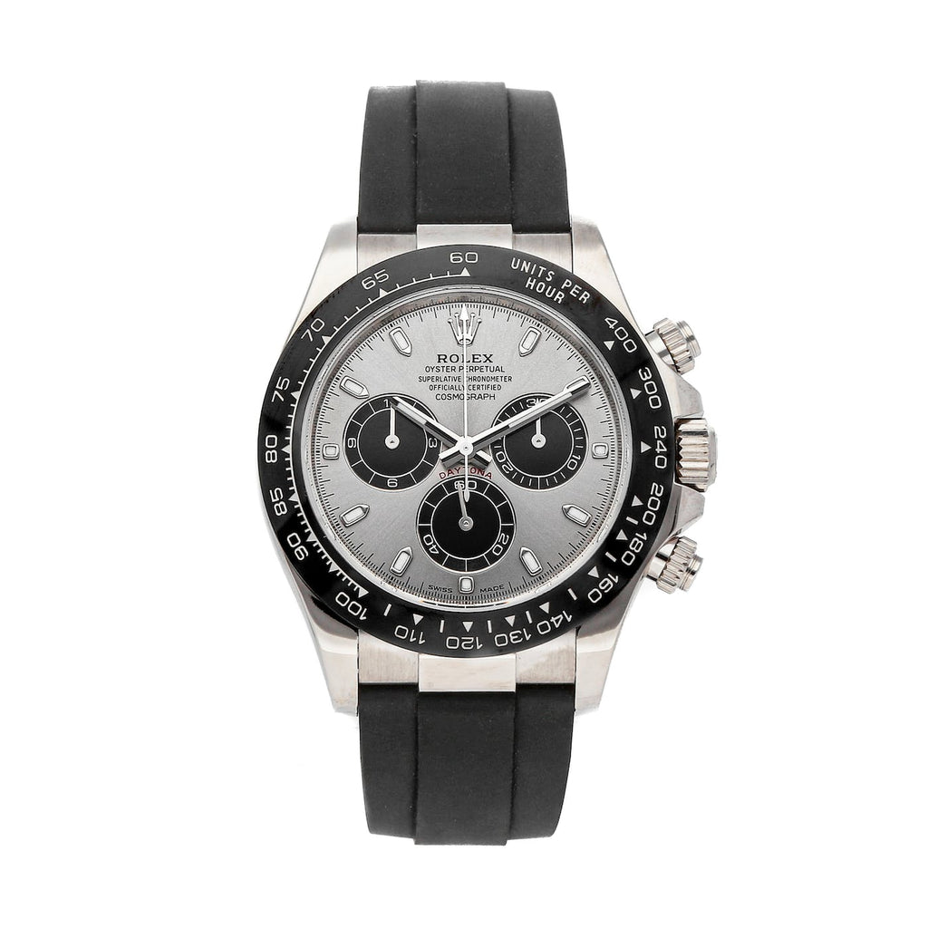 Rolex Daytona White Gold Steel Dial Oysterflex Strap 116519ln-0027