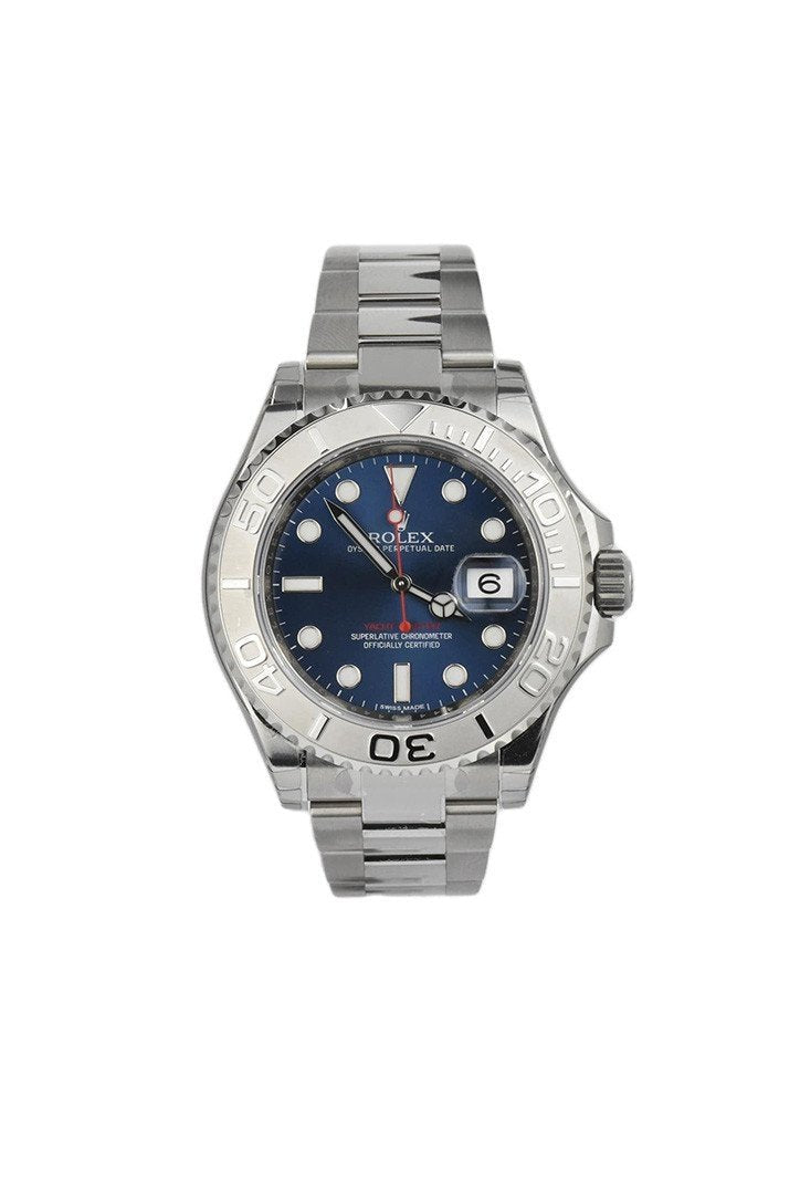 YACHT-MASTER 40 Blue Dial Platinum and Steel Mens Watch 116622.