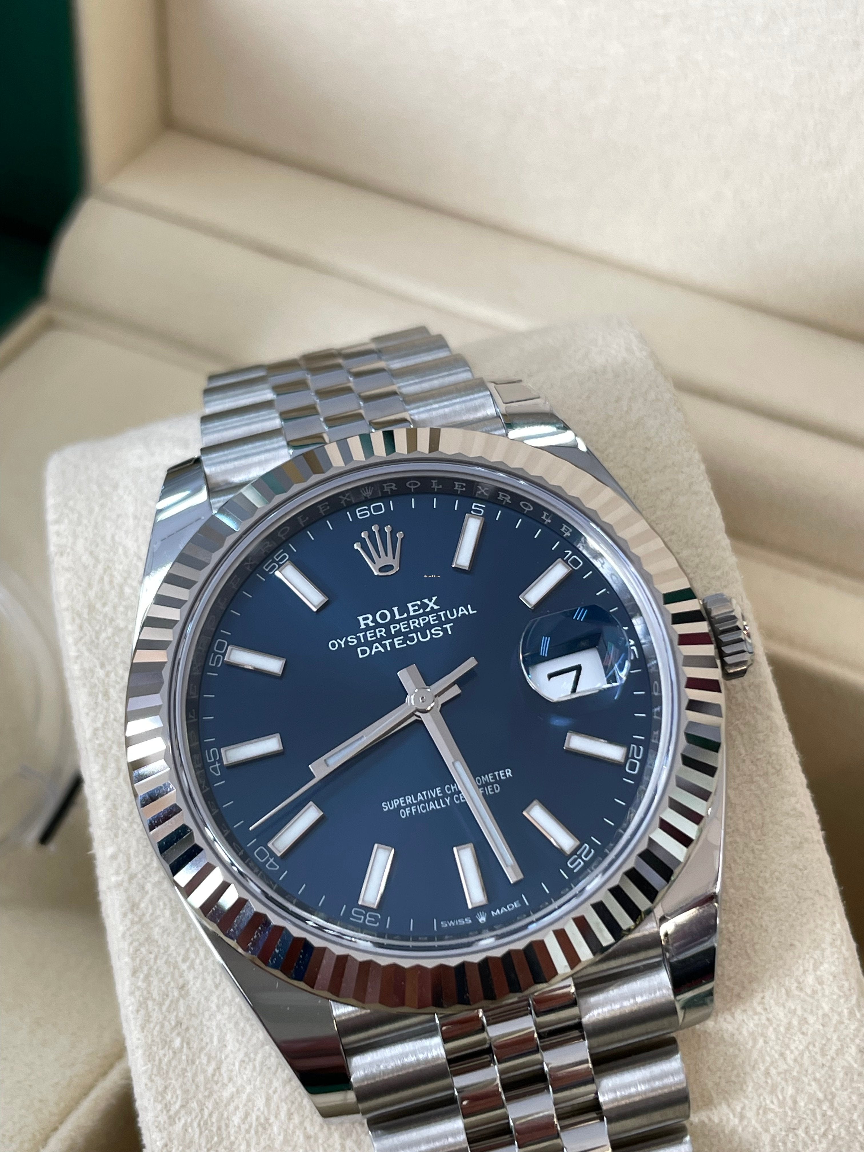 Datejust 41mm 126334 Blue Index Jubilee 2021.
