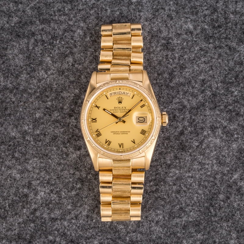 Rolex President Day Date 18078 Bark Finish