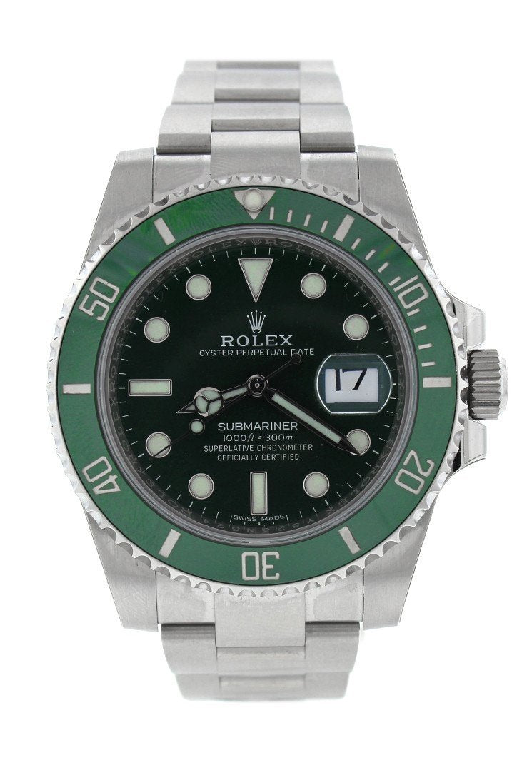 Submariner Hulk Date 40 Green Dial Mens Watch 116610LV 116610.