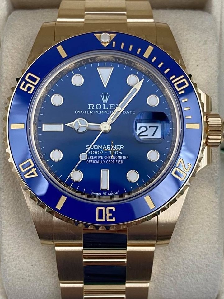 Submariner Date 41mm Blue Dial Yellow Gold 126618LB Unworn 2021.