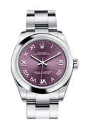 Oyster Perpetual 31 Red Grape Roman Dial Steel Ladies Watch 177200.