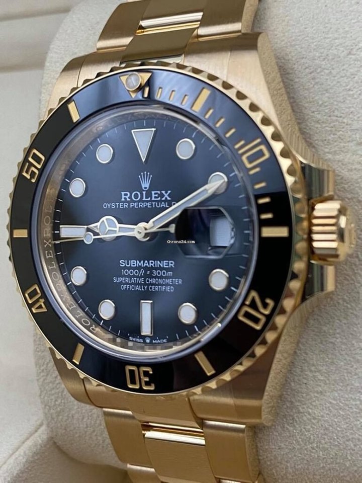 Submariner Date 41mm Black Dial Yellow Gold 126618LN Unworn 2021.