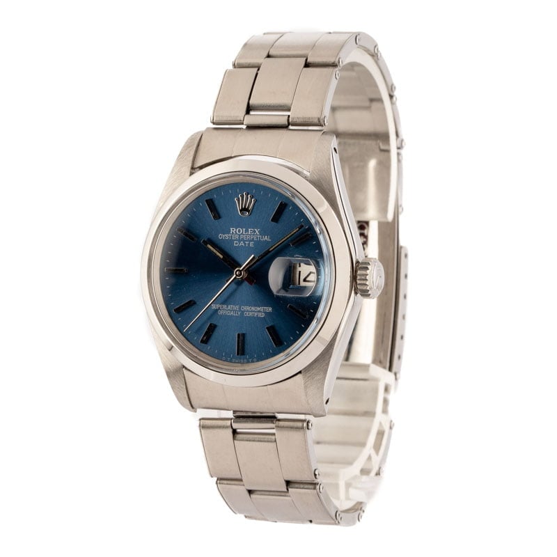 Rolex Oyster Perpetual Date 1500 Blue Dial