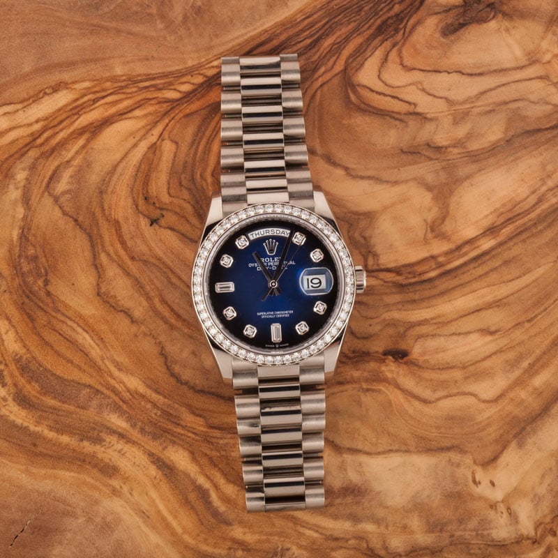 Rolex Day-Date President 128349 Diamond Dial & Bezel