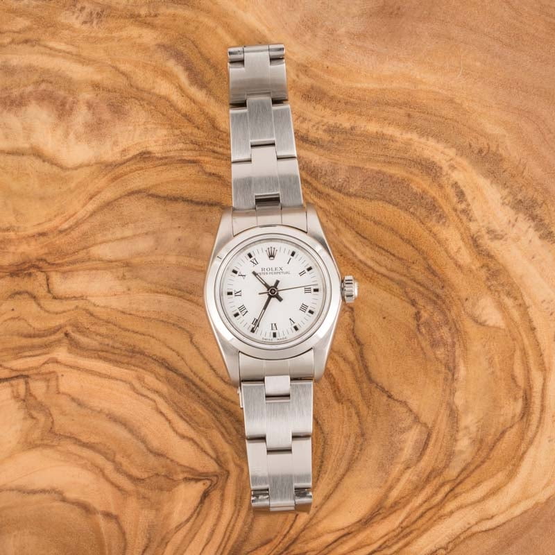 Ladies Rolex Oyster Perpetual 76080 White