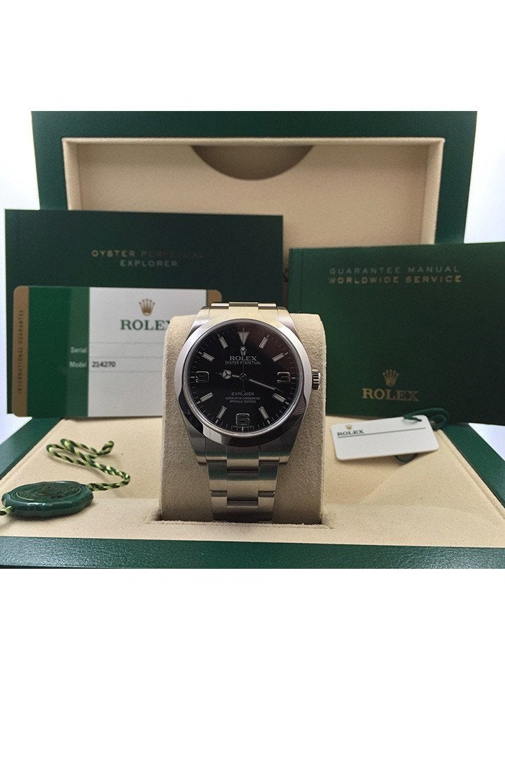 Explorer I 1 Black Dial Steel Mens Watch 214270.
