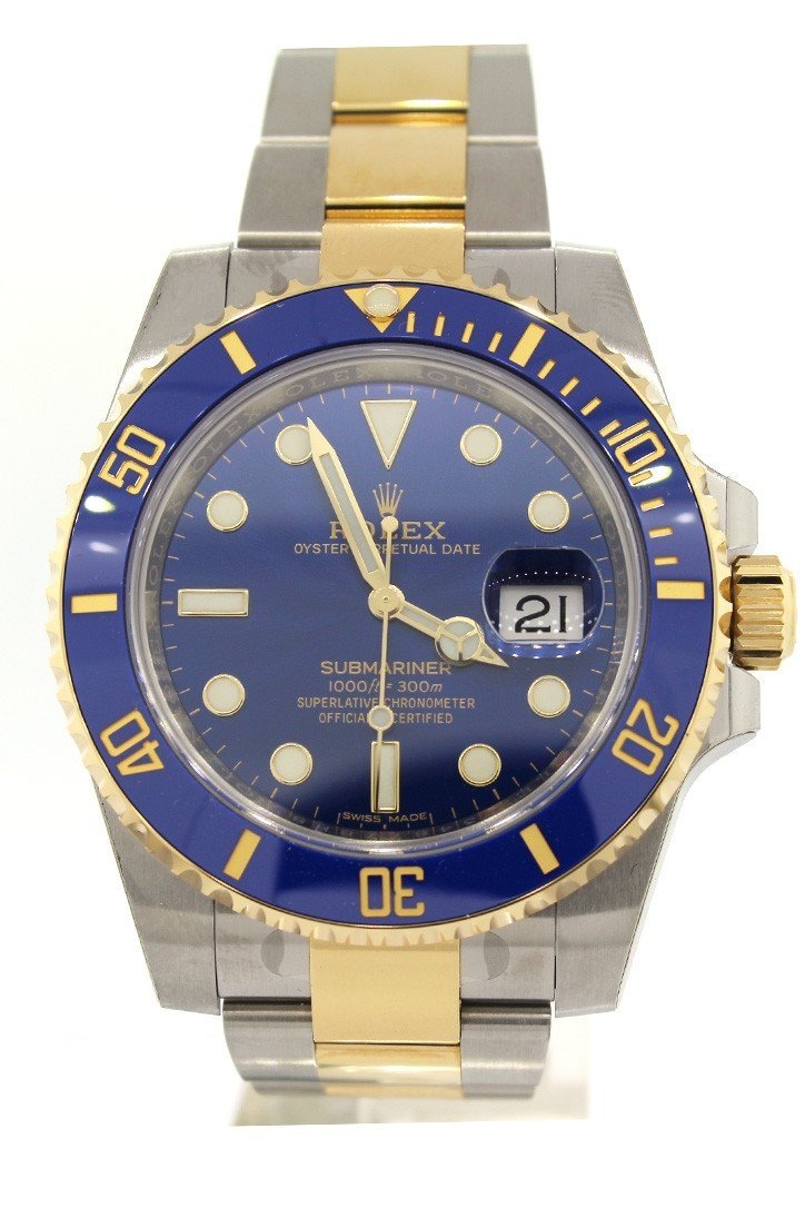 Submariner Date 40 Blue Dial Gold and Steel Watch 116613LB 116613.