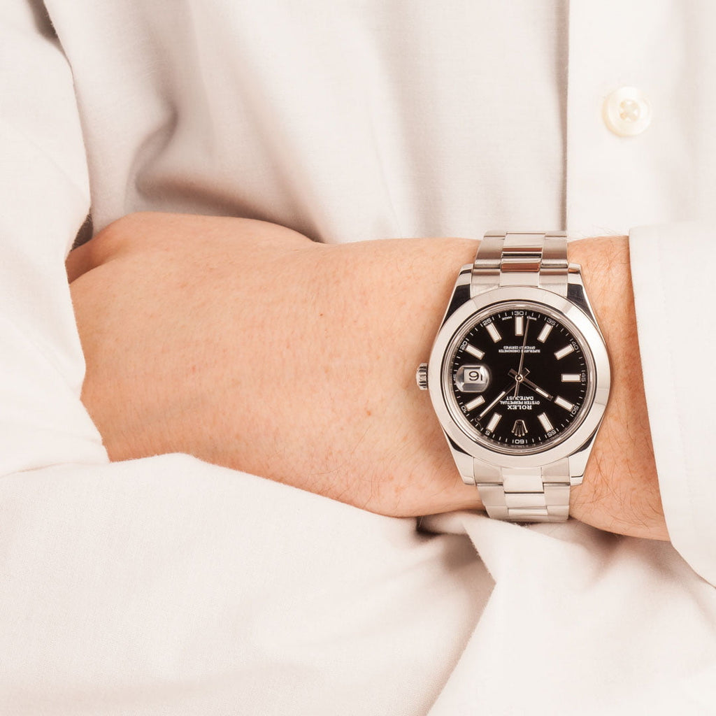 Pre-Owned Rolex Datejust II 116300 Black Dial